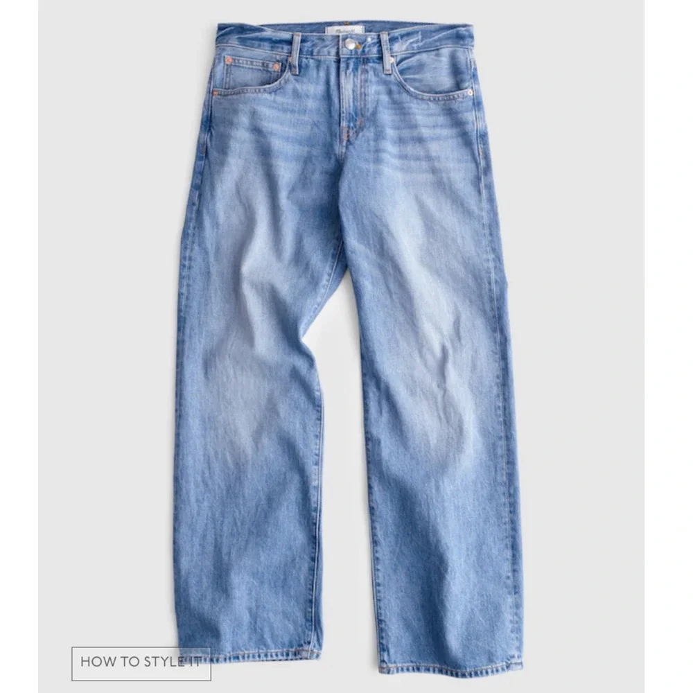 Madewell The Low-Rise Loose Jean Midvale Wash Rigid Denim 23 NWT